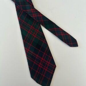 LOCHCARRON Mens Wool Tie MacDonald Clan Tartan Plaid Red Green Scotland